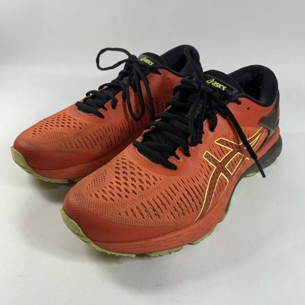 Asics Gel Kayano 25 Cherry Red Safety Yellow Volt 1011A019 801 Sneakers Size 8